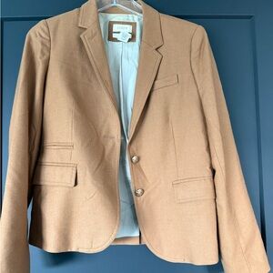 J. Crew Camel Blazer with Gold Buttons